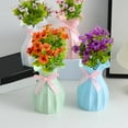 thumbnail image 3 of 1 Bouquet Garden Artificial Flower Realistic Looking Vibrant Color Easy Maintenance Simulation Violet Flower Fake Plant, 3 of 10