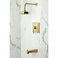 thumbnail image 2 of Kingston Brass KB5897DL Concord Single-Handle Pressure Balanced Tub and Shower Faucet, Brushed Brass, 2 of 7
