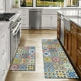 thumbnail image 2 of Boho Kitchen Rugs Set of 2, Farmhouse Plaid Boho Kitchen Rugs and Mats Non-Slip Washable, Farmhouse Boho Kitchen Decor Floor Mats for Kitchen Sink Laundry Room, 17x30+17x47 Inches, 2 of 6