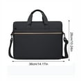 thumbnail image 3 of Qonioi 14 Inch Laptop Tote Bag, Lightweight Fabric Business Briefcase with Shoulder Strap, Computer Carry Case Bag, 3 of 7