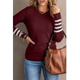 thumbnail image 4 of Ushdele Flirty Red Striped Knit Sweater - Elevate Your Winter Look!, 4 of 8