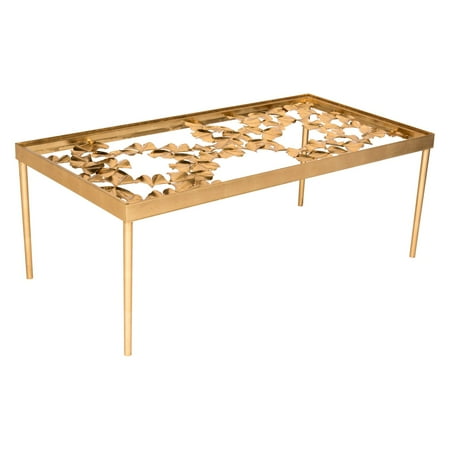 Safavieh Otto 48" Width Ginkgo Leaf Coffee Table, Antique ...