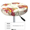 thumbnail image 7 of Picia Frog Sitting On Mushroom pattern Round Stool Covers Comfy Seat Covers Stretch Removable WashableChair Slipcover Round Bar Chair Cushion Cover-12 inch, 7 of 7