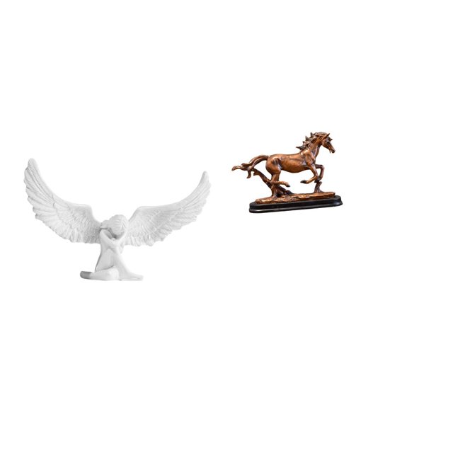Estatua De Caballo ángel, Estatuilla De Resina, Escultura, Adorno, Obra De Arte, Decoración Coleccionable Para Escritorio De Oficina, Estantería, Sala De Estar, Pasillo, Decoración Del Hogar