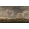 thumbnail image 2 of Reinier Nooms 24x16 Black Ornate Framed Double Matted Museum Art Print Titled: View of Salee, Morocco (1662 - 1668), 2 of 5