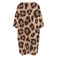 thumbnail image 5 of Cheetah Print Leopard Print Sleepshirts For Sleeping Travels Loose Sleepdress Pajama Dress Soft Nightdress Sleepwear, 5 of 7