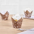 thumbnail image 4 of Panificio 1 oz Tulip Chocolate Wisp Paper Regular Baking Cup - 3" x 3" x 3 1/2" - 200 count box, 4 of 11