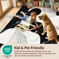 thumbnail image 4 of Design&I 8'x10' Washable Area Rug Floorcarpet Abstract Swirl Brushstroke Neutral Monochrome Accessories for King Size Bedroom, Under Bed, Sleek Flatweave Pet Friendly, 4 of 7
