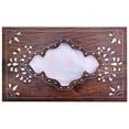 thumbnail image 2 of Benzara BM123976 Wood Tissue Box Cover, Brown, 2 of 4