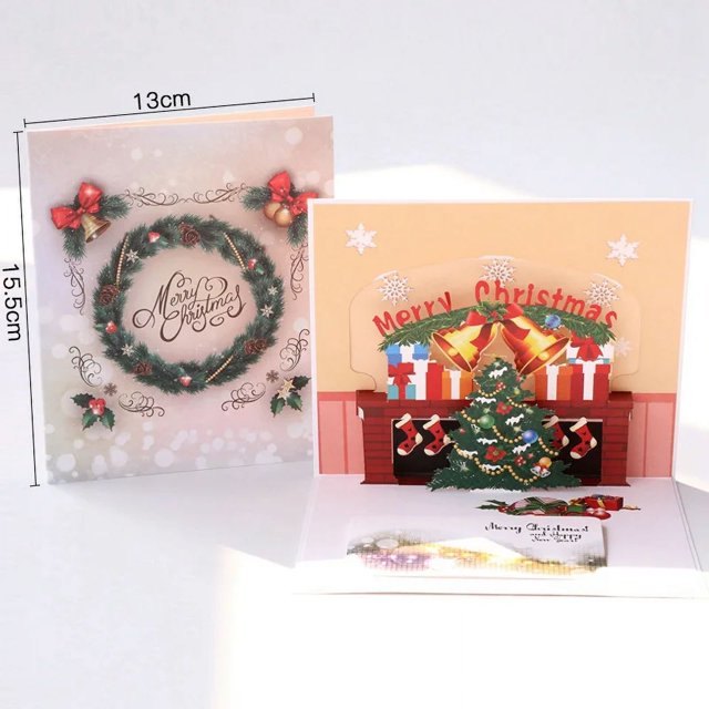 Tarjetas 3D de Papá Noel Pop UP, tarjetas de felicitación de Navidad, invitaciones de fiesta, regalos de Año Nuevo, tarjeta de felicitación, regalos de aniversario, postal