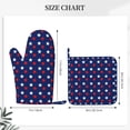 thumbnail image 7 of DouZhe Oven Mitts and Pot Holders Sets, Retro Farmhouse Style Prints Non-Slip Heat Resistant Kitchen Oven Silicone Glove, 7 of 7