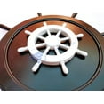 thumbnail image 4 of Nagina International Large Vintage Premium Matte Black Pregnant Ship Wheel - Captain Maritime Beach Home Decor Gift (18 Inches), 4 of 5