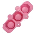 thumbnail image 2 of Wosthever Molde para florero de hormigón poligonal geométrico de 3 agujeros, Cactus Artesanía Rosado, 2 of 6