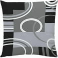 thumbnail image 5 of Set of 4 Black and White Abstract Throw Pillow Covers 18x18 Inch Modern Geometric Grey Black and White Abstract Cushion Cases for Living Room Porch Couch Chair Sofa, 5 of 6