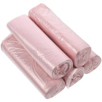ibasenice Disposable Plastic Trash Bags Pink Strong Bathroom Garbage Bags