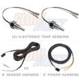 thumbnail image 4 of GlowShift 10 Color Digital 300 F Dual Temperature Gauge Kit - for Water, Oil, Transmission Temp - Includes Electronic Sensors - 2 Multi-Color LED Displays - Tinted Lens - 2-1/16" (52mm), 4 of 10