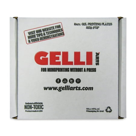 Gelli Arts Gel Printing Plates - Student Class Pack, 5" x 5", Square, Pkg of 10