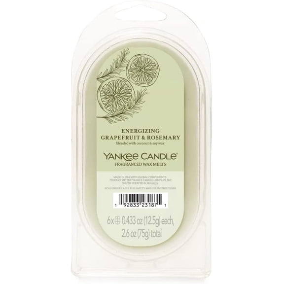 Yankee Candle Well Living Collection 6-pc Energizing Grapefruit & Rosemary Fragranced Wax Melts