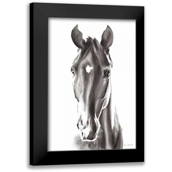 Valle, Aimee Del 11x14 Black Modern Framed Museum Art Print Titled - Le Cheval Noir