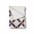 thumbnail image 2 of Abstract Soft Flannel Fleece Throw Blanket, Geometric Digital Pattern Square and Diamond Shaped Linked Print, Cozy Plush for Indoor and Outdoor Use, 50" x 60", Magenta Cream Purple, by Ambesonne, 2 of 6