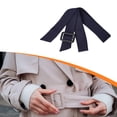 thumbnail image 6 of yuksok Women Trench Coat Belt Portable Outerwear Strap for Shirt Ladies Windbreaker Navy Blue, 6 of 9