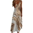 thumbnail image 2 of SMihono Robe Maxi Bohème d'Été pour Femmes Grande Taille Mode Décontractée d'Été avec Poches Sans Manches Imprimé Dentelle Col en V Robe de Plage Robe d'Été, 2 of 4