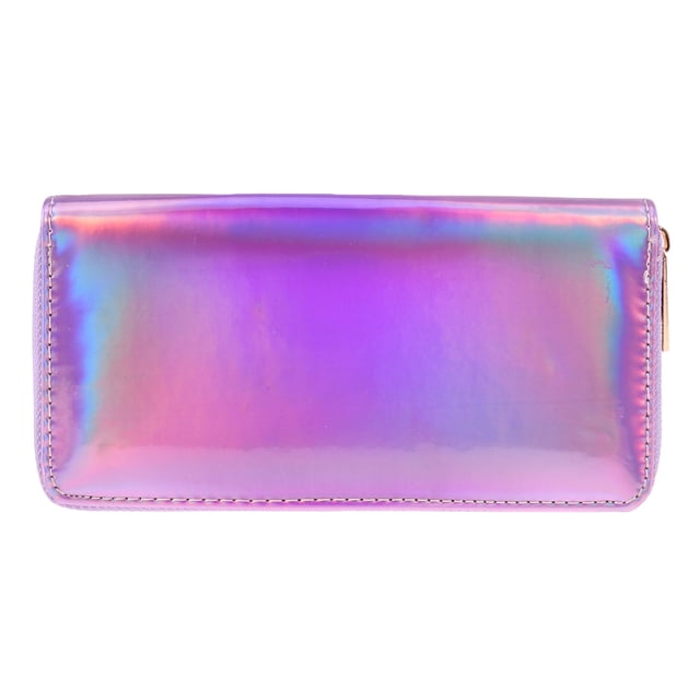 Cartera con lentejuelas brillantes para mujer, bolso de mano largo, carteras, monederos, cartera con cremallera, bolsillo para teléfono, monedero brillante, violeta