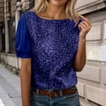 thumbnail image 2 of YM Womens Ladies Tops and Blouses Summer Solid Color Short Sleeve T Shirts Crew Neck Classic Fit Pullovers Loose Fit Summer Outfits Clothes for Women, 2 of 7