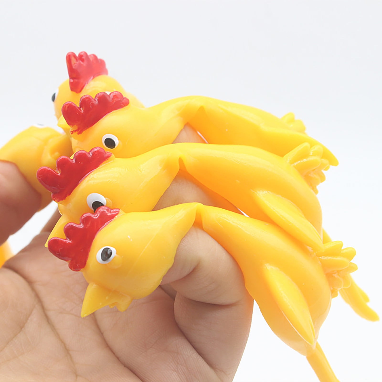 Heiheiup Light Ejection 4 Finger PCS Toy Creative Flying Chicken