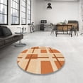 thumbnail image 4 of Ahgly Company Machine Washable Indoor Rectangle Transitional Neon Orange Area Rugs, 7' x 10', 4 of 7