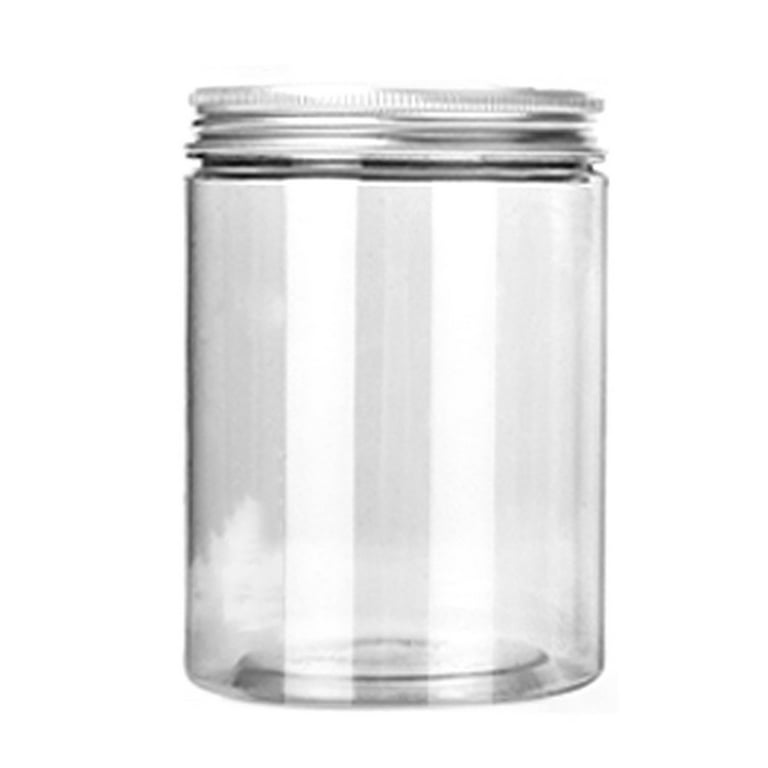 LotFancy 24 Pack Plastic Jars with Lids, 16 oz (12 Pack) 8 oz (12 Pack),  Clear Plastic Containers for Food