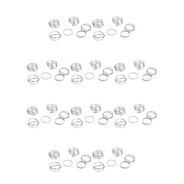 Jumpingount Paquete de 6 anillos para niñas, joyería conjunta Retro ajustable, decoración de apertura de aleación, anillos elegantes, regalos Plata 10Conjunto