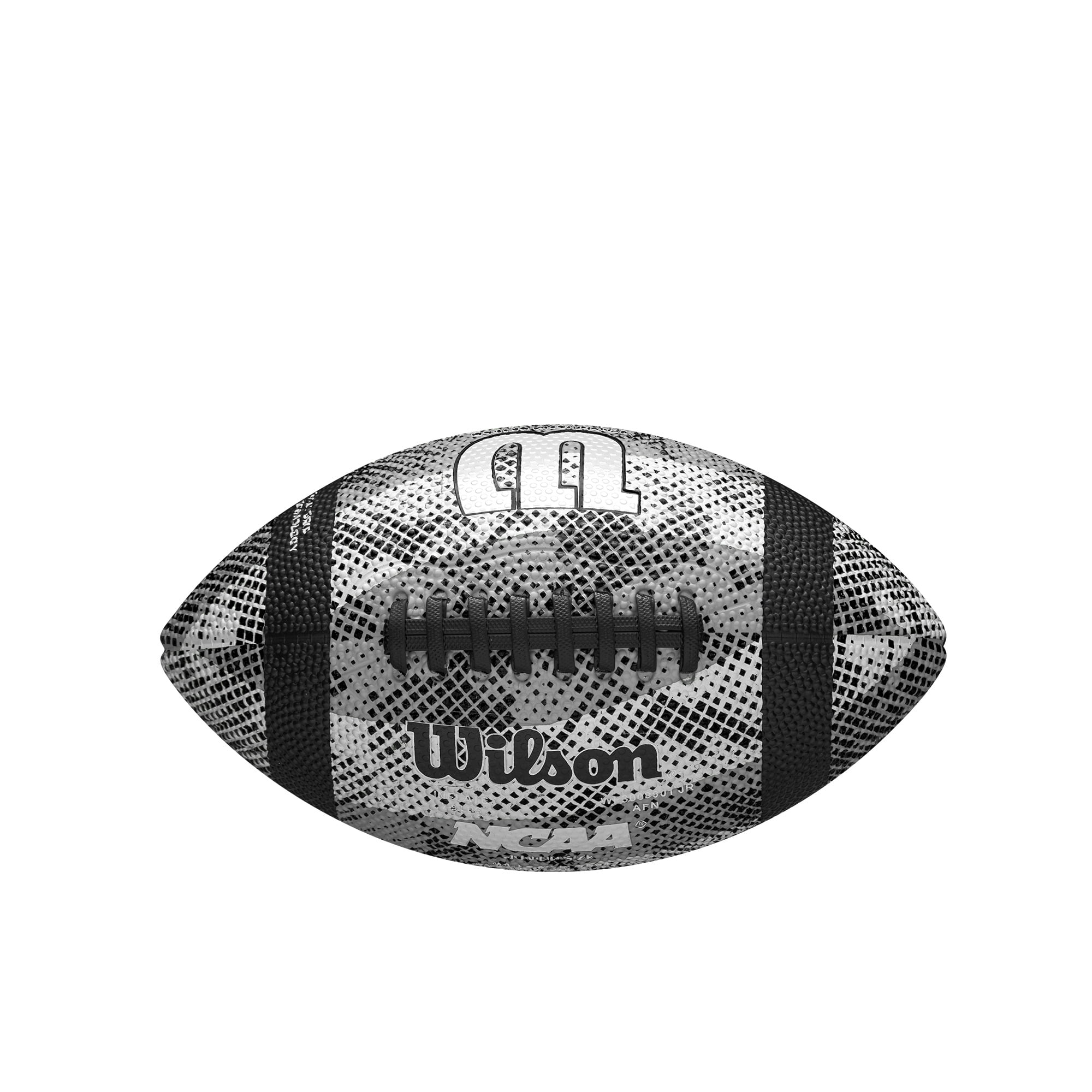 Wilson NCAA Statement Rubber Football - Black/Grey, Junior Size