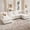 Beige, variant on DoMaDing U Shaped Modular Sectional Sofa, 116" Couch with Movable Ottoman, Comfy Chenille Sofa with Pillows for Living Room, Sturdy Frame, Dark Gray