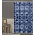 thumbnail image 3 of S4Sassy Blue Tie & Dye Shibori Waterproof Bathroom Shower Curtain With Roller Rings Hook-60 x 70 Inch, 3 of 6