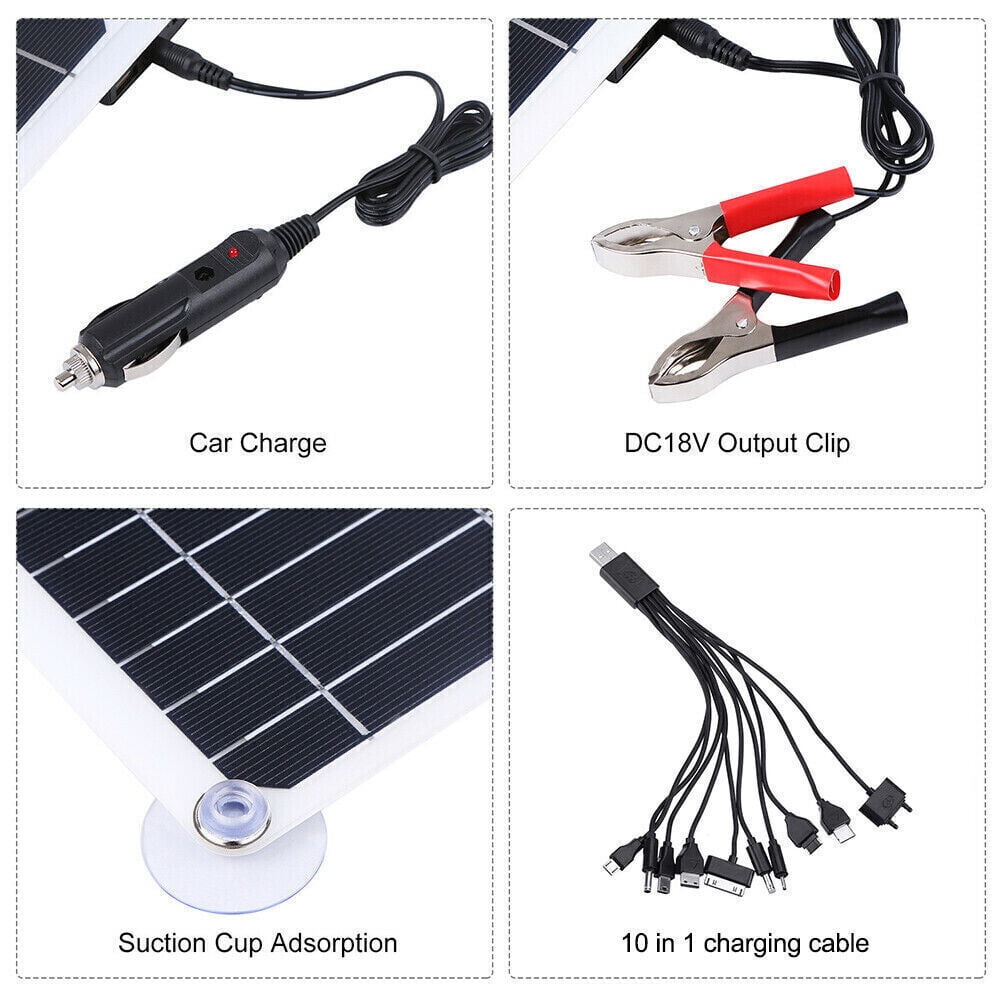 200W Solar Panel Kit with 100A Controller 12V Battery Charger Maintainer for Car Caravan Boat Marine Outdoor