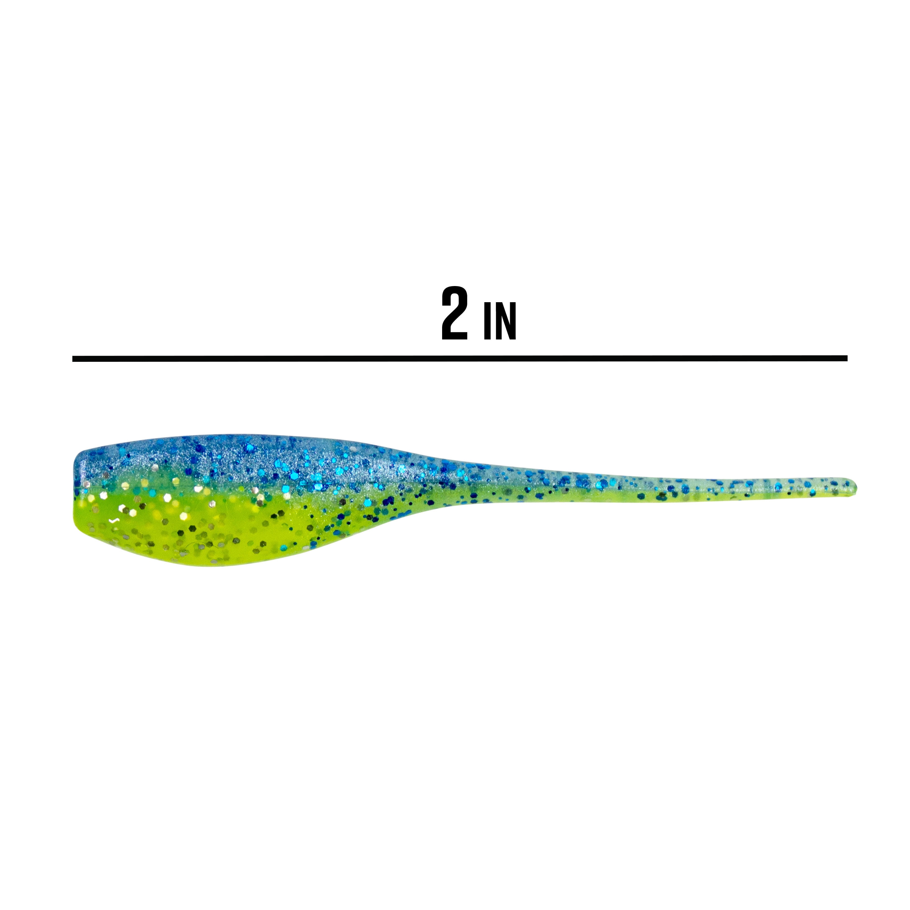 (2 pack) Bobby Garland Baby Shad Crappie Bait 2" Blue Grass 18 Count