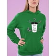 thumbnail image 2 of But First Coffee Butterflies Hoodie Women -Image by Shutterstock, Female 4X-Large, 2 of 4