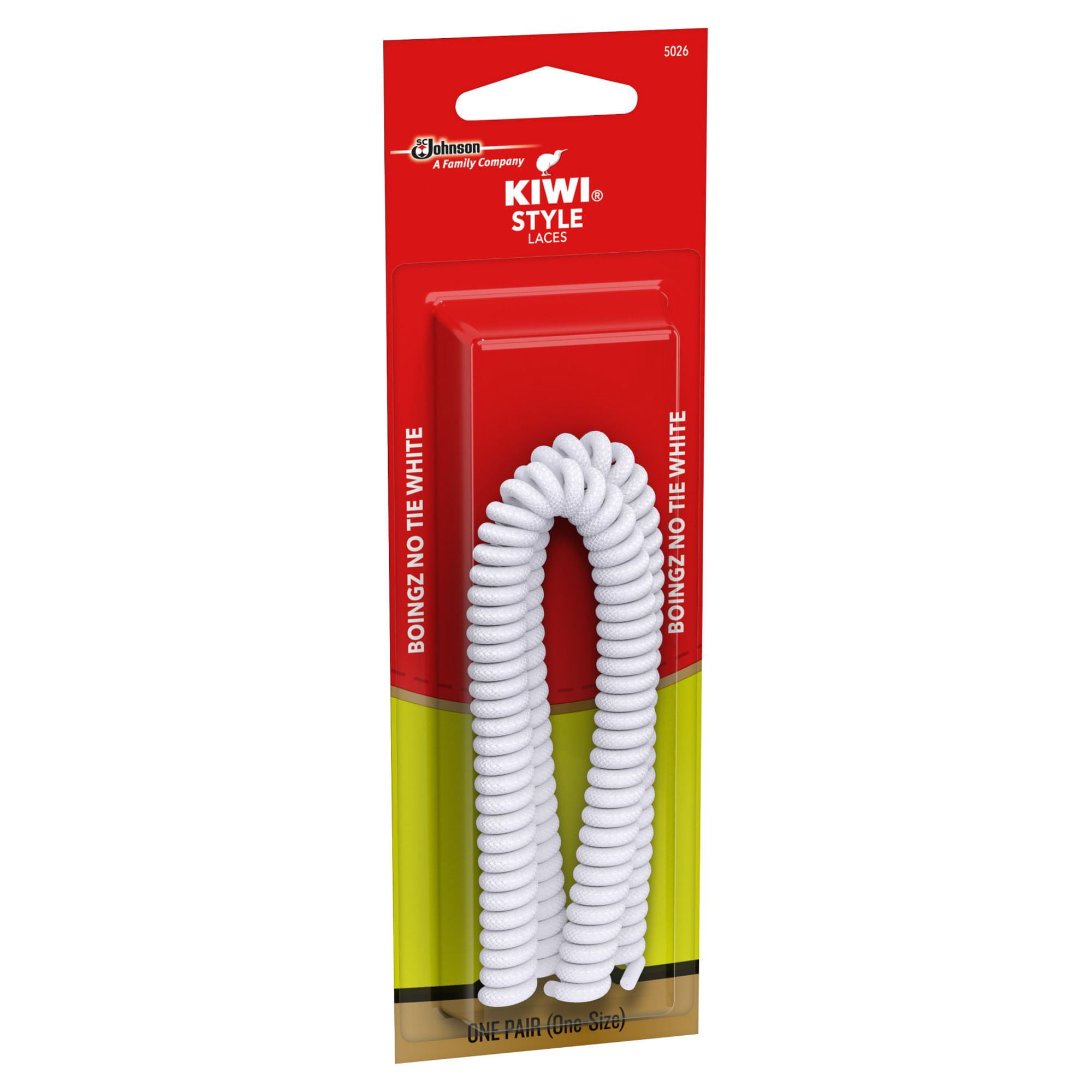 KIWI Boingz-No-Tie-Laces White 1 pair
