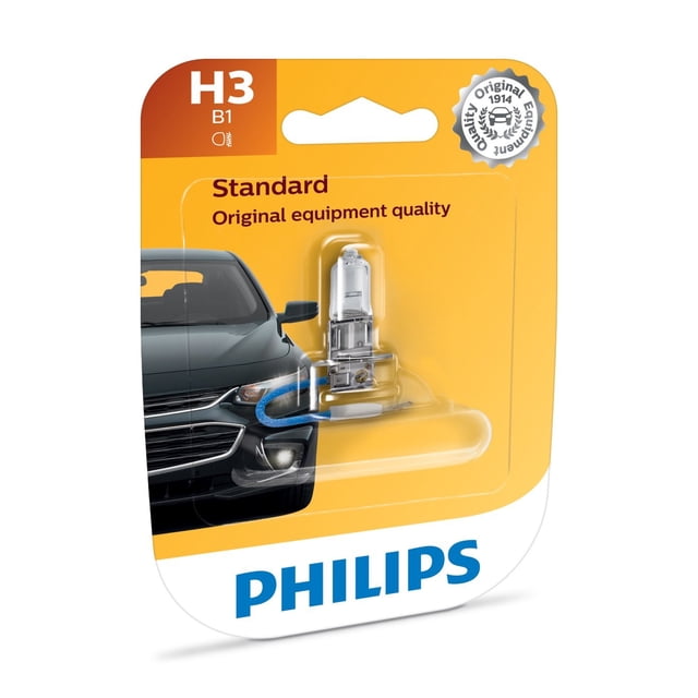 Bombilla halógena estándar Philips H3 para vehículos, paquete de 1 unidad