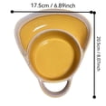 thumbnail image 3 of Soup and Sandwich Bowl, Soup Bowls with Bread Holder, Ceramic Divided Plate with Handle, Muticolor Chip and Dip Plate, Soups and Bread Bowl Combo for Breakfast Cookies Bread Salad Fruits, 3 of 8