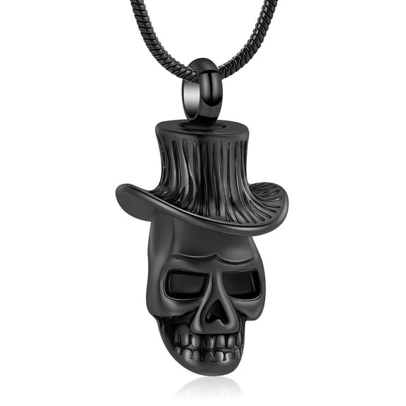 Skull Urn Necklace for Ashes for Pet Human Cremation Jewelry Pendant Memorial Ash Keepsake for Men Women