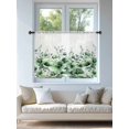 thumbnail image 4 of Sheer Curtains 54 Inch Length, Green Blooms Floral Semi Sheer Curtains Light Filtering Window Treatment, Farmhouse Spring Flowers Botanical Privacy Voile Drapes for Living Room Bedroom 52x54 Inch, 4 of 7