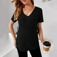 thumbnail image 7 of Hwmodou Pregnant T-Shirts Women Womens Maternity Dots Prints Hem Tee Casual Short Sleeve Crew Neck Basic T Shirt Top Dailywear Pregnancy Clothes For Woman, 7 of 7