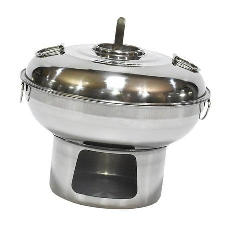 

Traditional Chinese Hot Pot Small Hot Pot Lightweight Hotpot Portable Stockpot Stainless Steel Hot Pot for Picnic Hotel Countertop Outdoor Argent 22cm