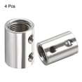 thumbnail image 3 of Unique Bargains M10 M4 Thread Sleeve Stud Pipe Connector Round Coupling Nut Silver Tone 4 Pack, 3 of 5
