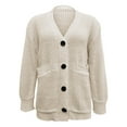 thumbnail image 2 of Pyhlmscde Women's Knitted Long Sleeve Cardigan Sweater, Womens Tops, Fall Clothes for Women, Cable Knit Sweater Women, 2 of 4