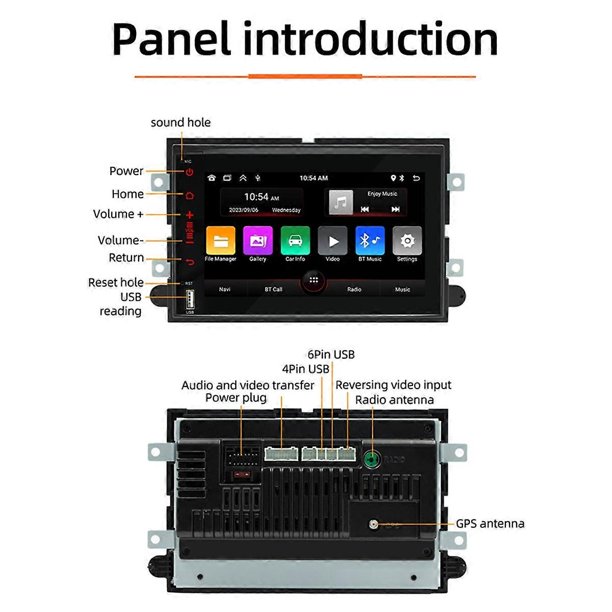 Android 13 7 Inch 2+32G Car Radio Player GPS Navigation for Ford F150 2007-2014 Android Auto CarPlay