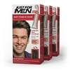 Just For Men Easy Comb-in Hair Color for Men with Applicator, Dark Brown, A-45, 3 Pack