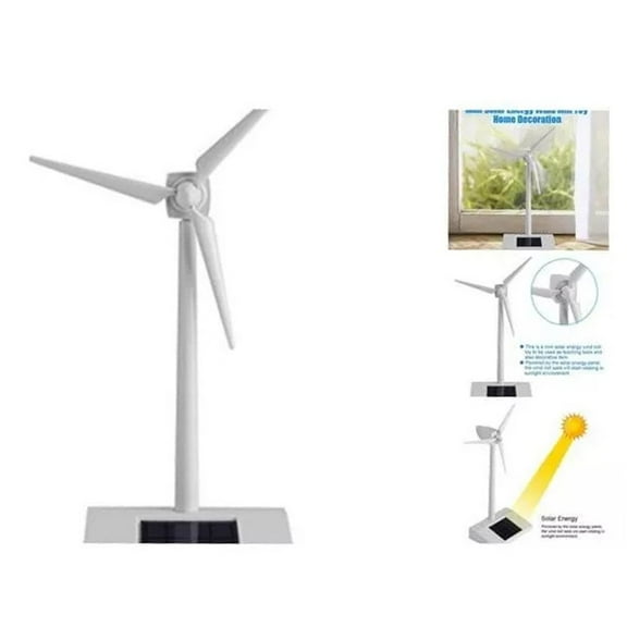 Solar Powered Wind Mill Model Desktop Decor Craft Kids Children Education